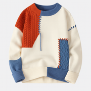 WISEMERE | MEN'S PATCHWORK SWEATER