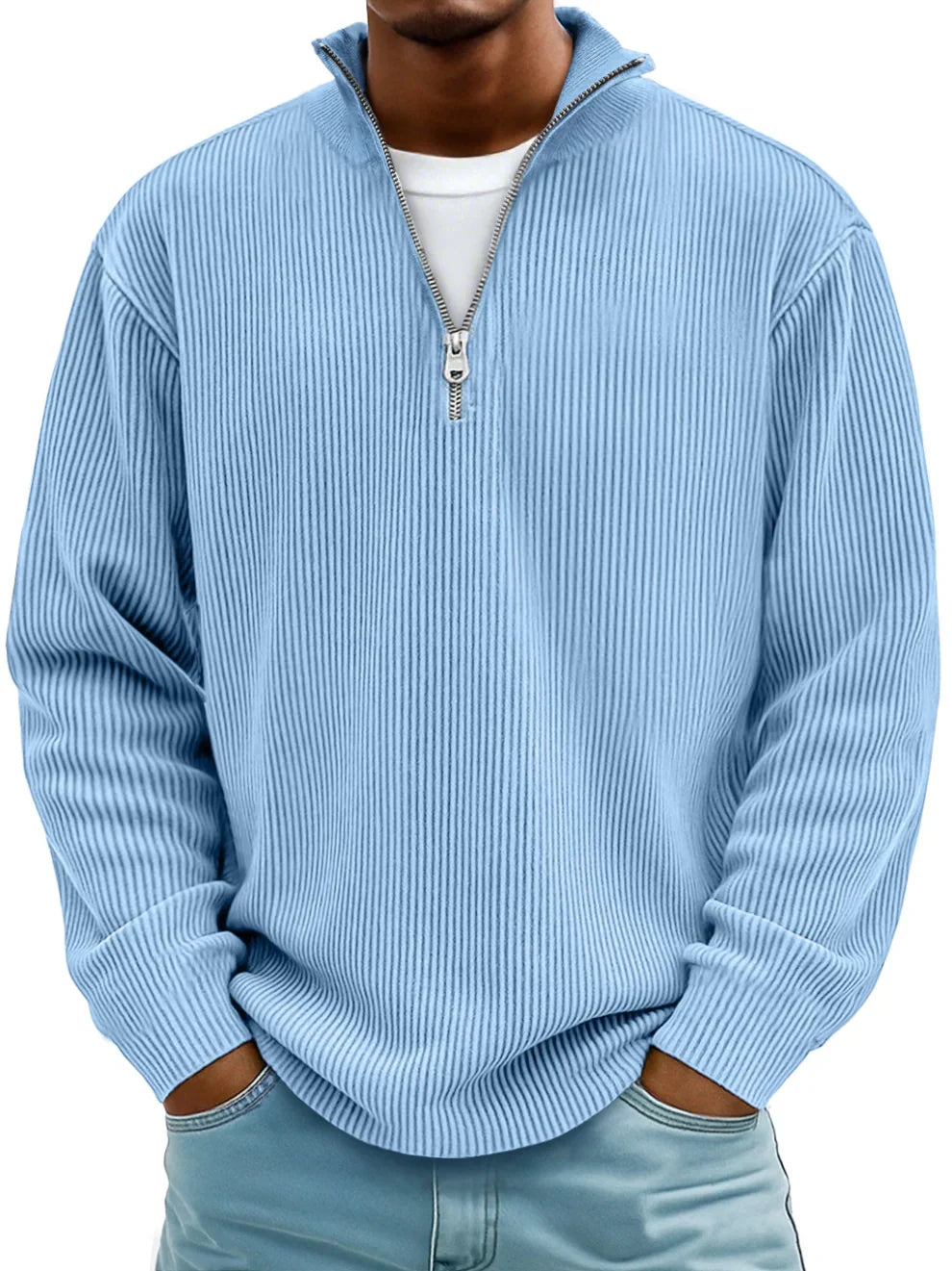 WISEMERE | CLASSIC KNIT SWEATER HALF-ZIP FOR MEN