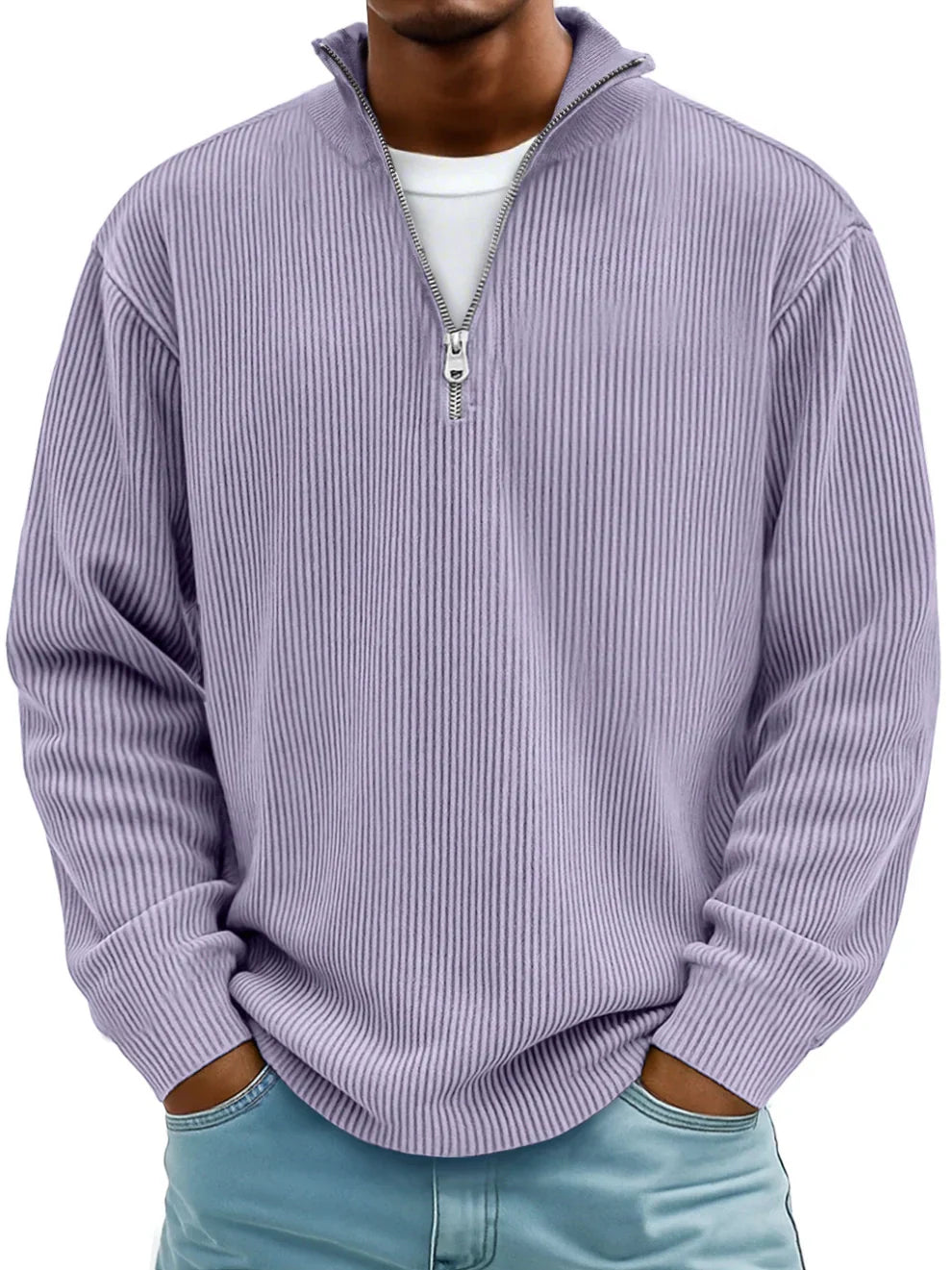 WISEMERE | CLASSIC KNIT SWEATER HALF-ZIP FOR MEN