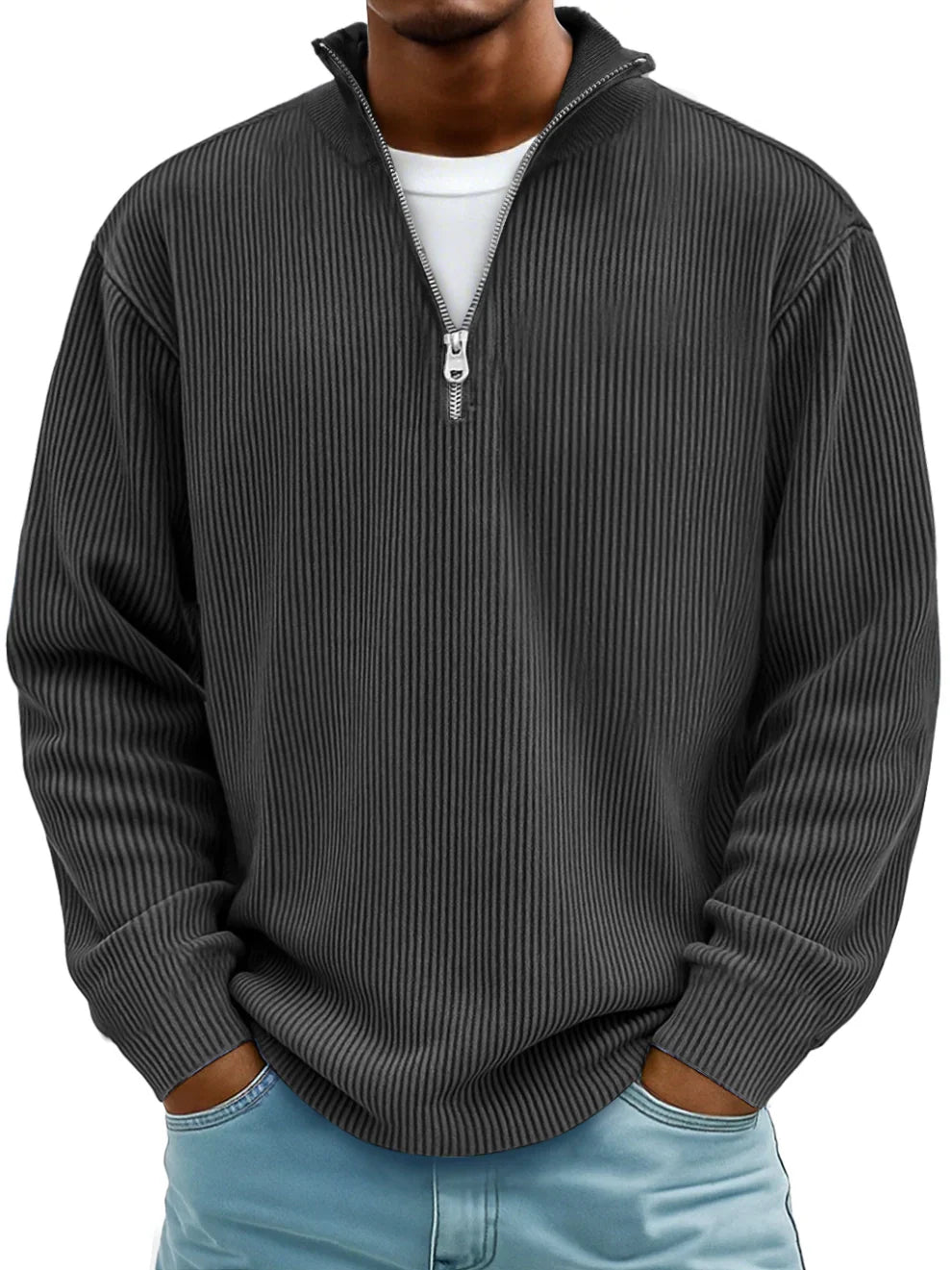 WISEMERE | CLASSIC KNIT SWEATER HALF-ZIP FOR MEN