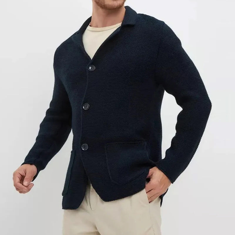 WISEMERE™ | Men's Shawl Collar Button Cardigan