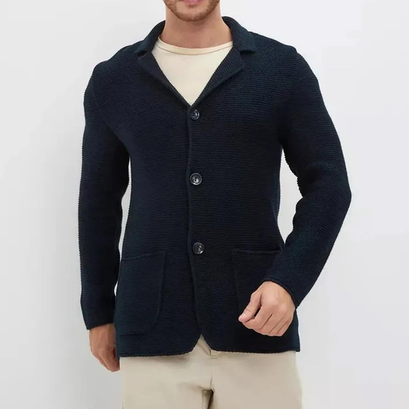 WISEMERE™ | Men's Shawl Collar Button Cardigan