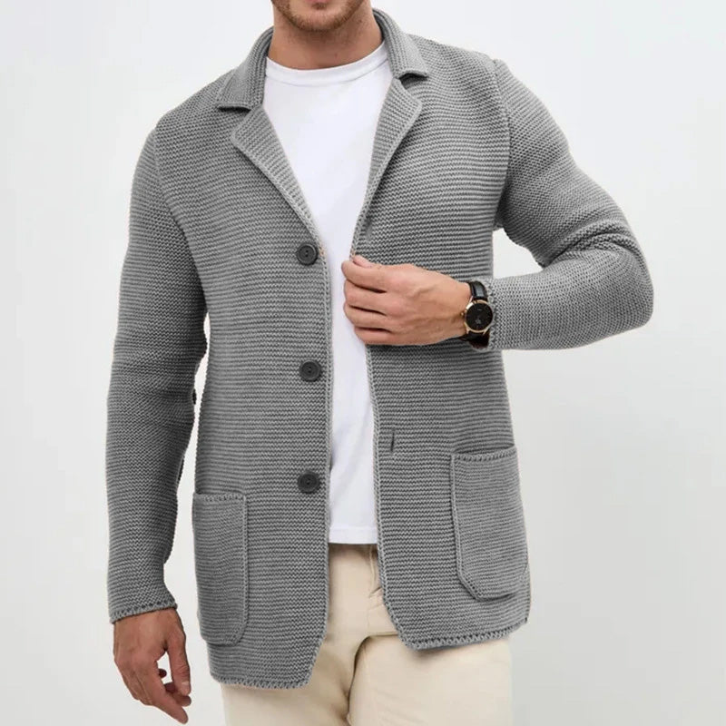 WISEMERE™ | Men's Shawl Collar Button Cardigan
