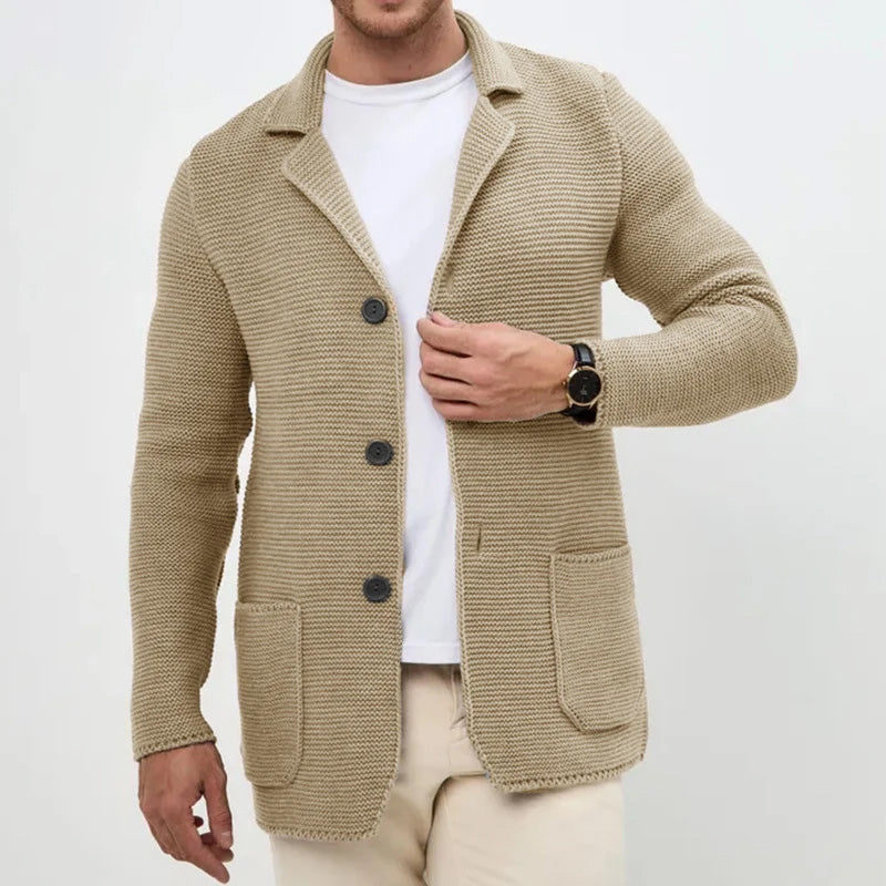 WISEMERE™ | Men's Shawl Collar Button Cardigan