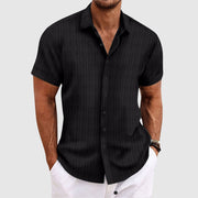 WISEMERE™ | Men's Striped Lapel Collar Shirt