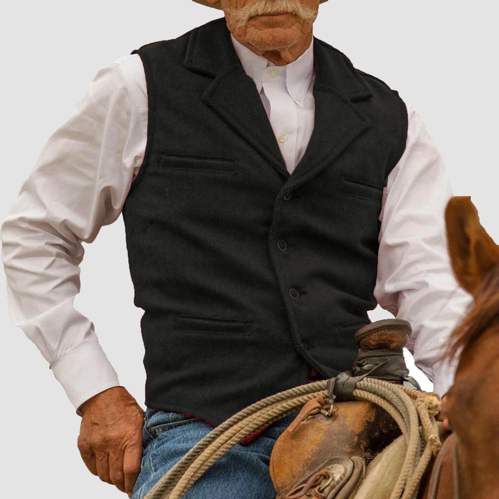 WISEMERE™ | Men's Western-Inspired Cotton Vest