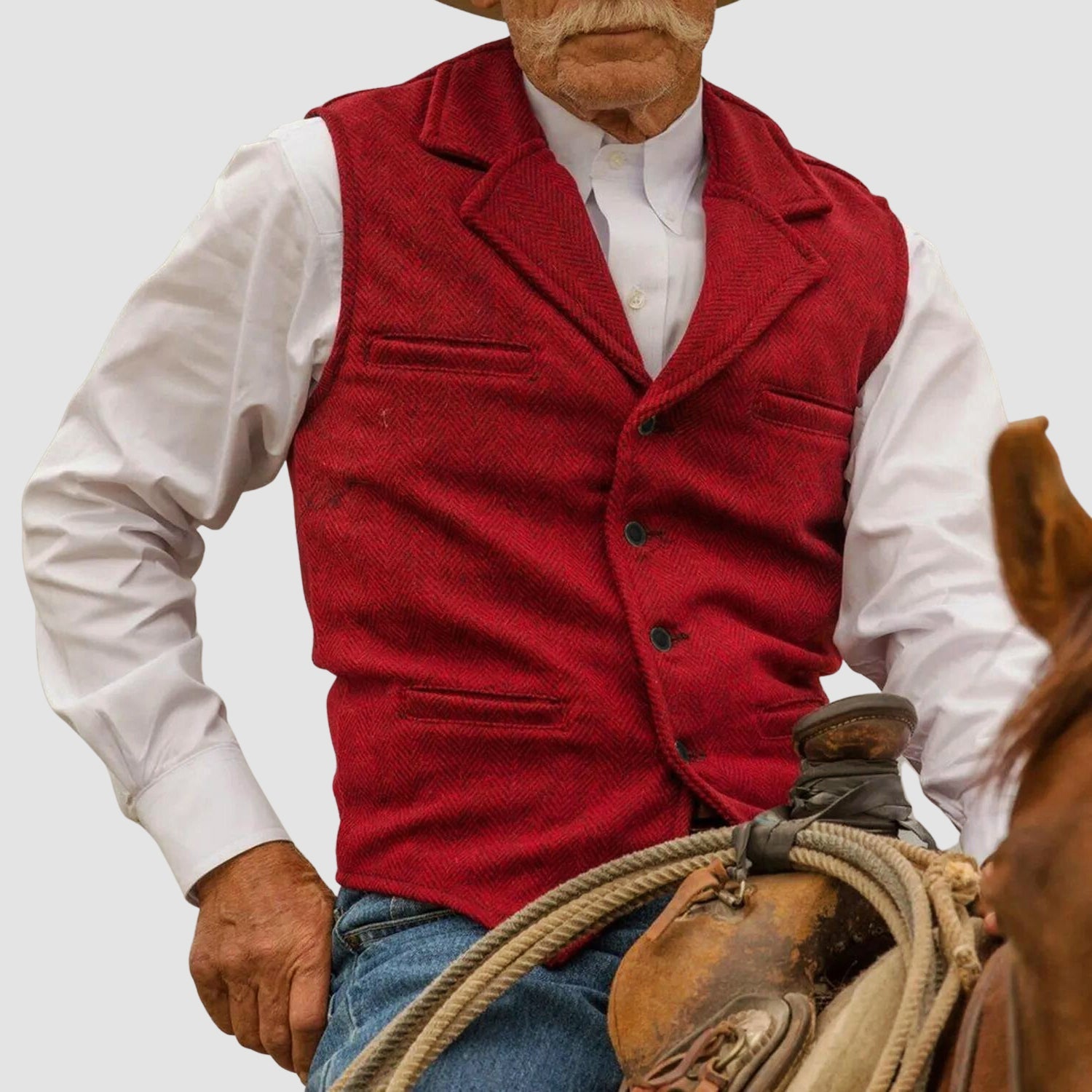WISEMERE™ | Men's Western-Inspired Cotton Vest
