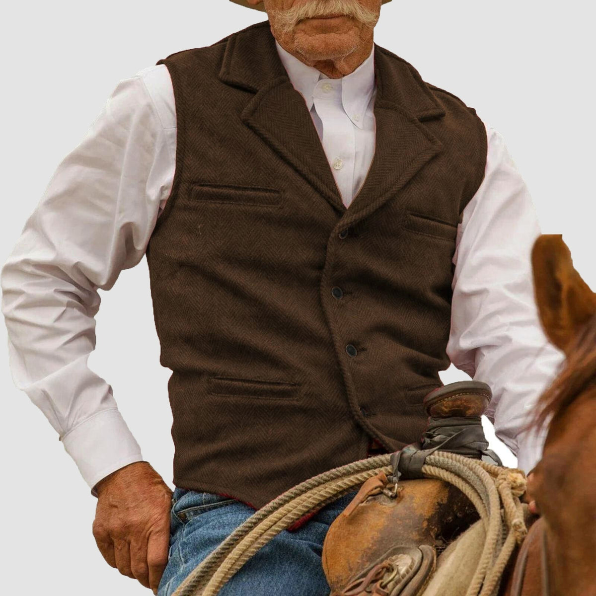 WISEMERE™ | Men's Western-Inspired Cotton Vest