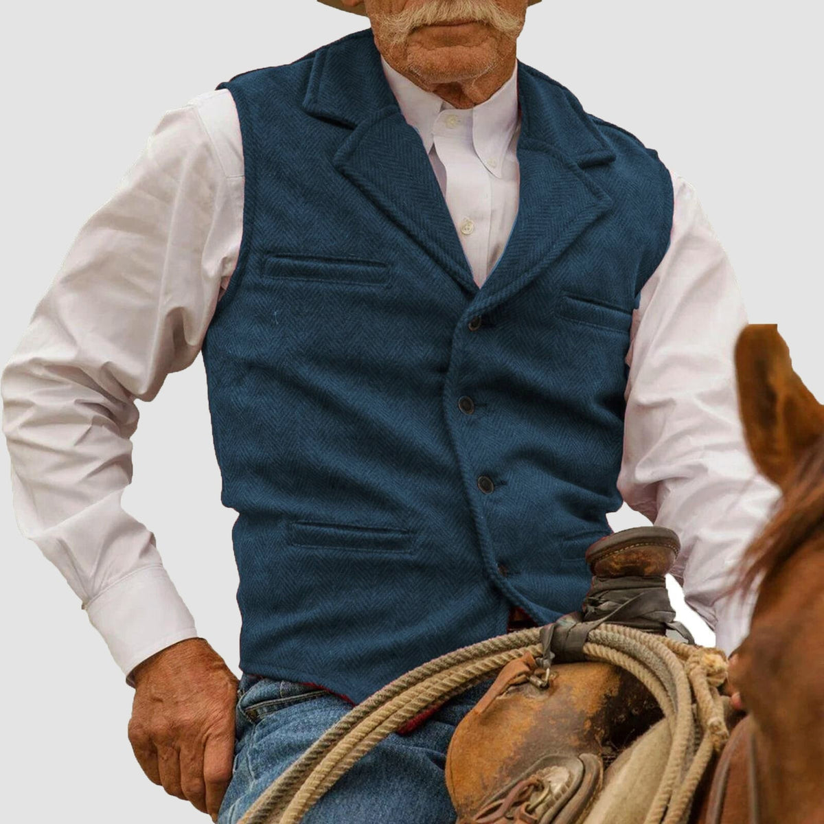 WISEMERE™ | Men's Western-Inspired Cotton Vest