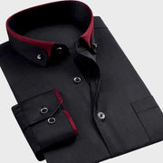 WISEMERE™ | Men's Stretch Cotton Button-Down Shirt