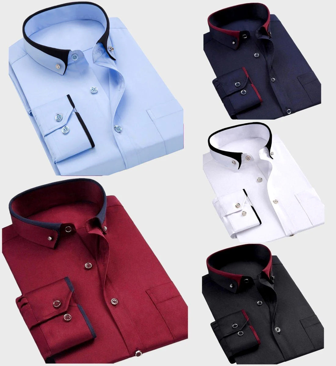 WISEMERE™ | Men's Stretch Cotton Button-Down Shirt