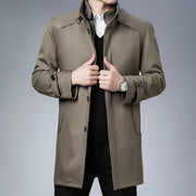 WISEMERE™ | Men's Stand Collar Zip-Front Business Coat