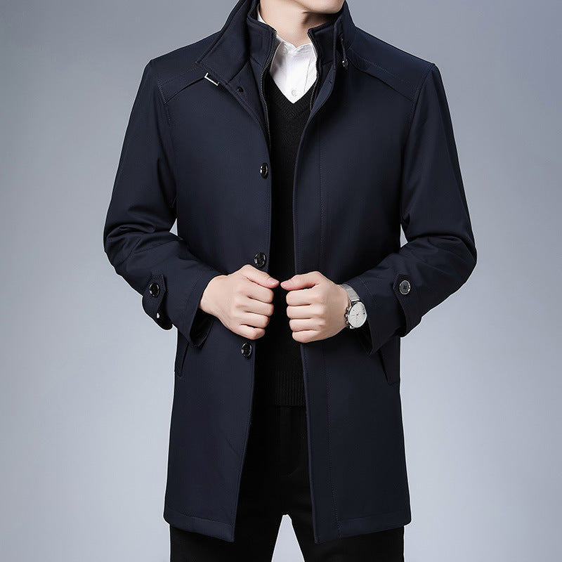 WISEMERE™ | Men's Stand Collar Zip-Front Business Coat