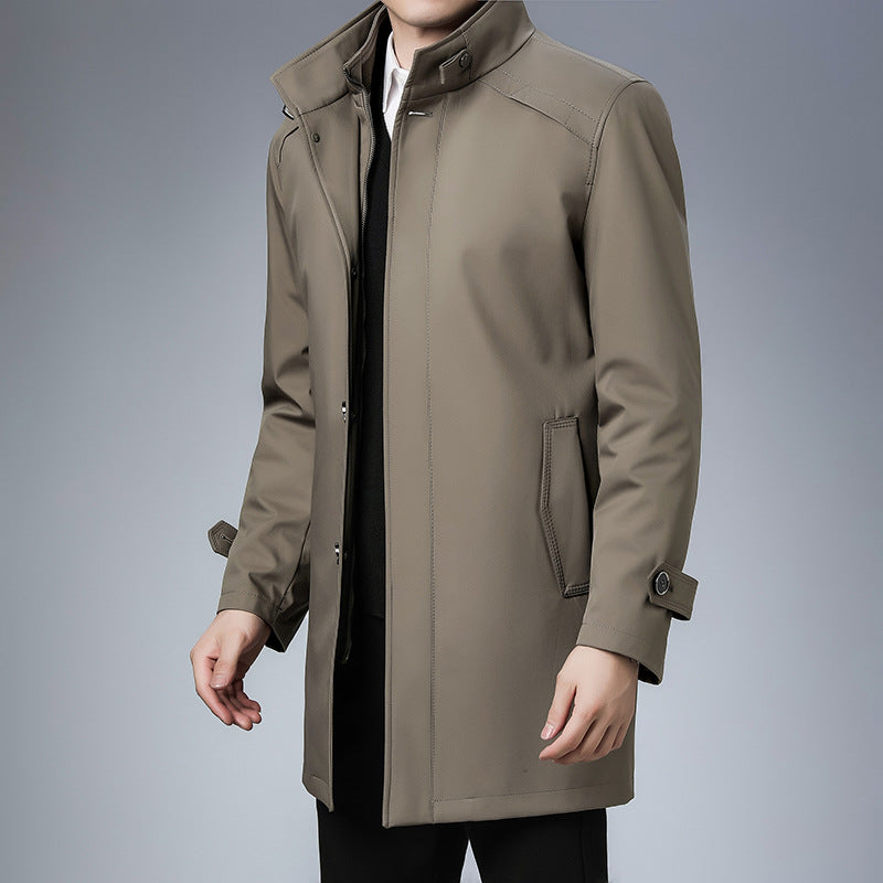 WISEMERE™ | Men's Stand Collar Zip-Front Business Coat
