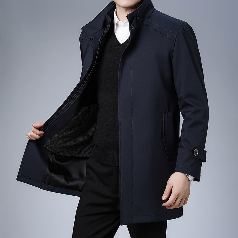 WISEMERE™ | Men's Stand Collar Zip-Front Business Coat