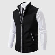 WISEMERE™ | Men's Wool Blend Zip-Up Sweater Vest