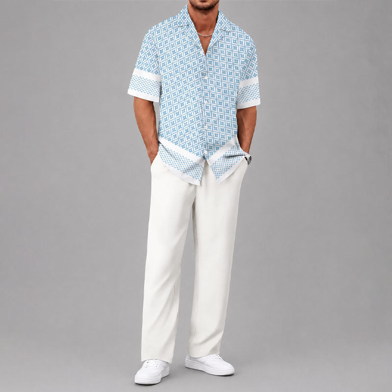 WISEMERE™ | Men's Geometric Two-Piece Set