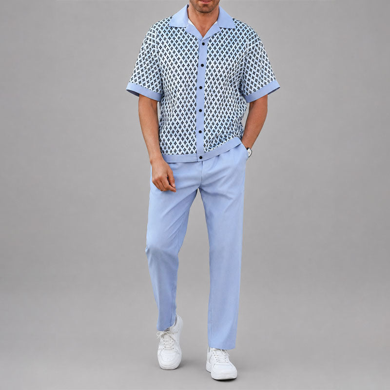 WISEMERE™ | Men's Geometric Two-Piece Set