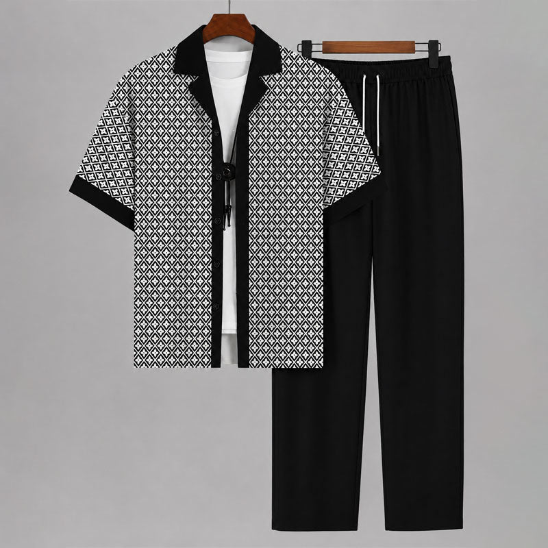 WISEMERE™ | Men's Geometric Two-Piece Set