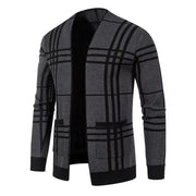 WISEMERE™ | Men's Open-Front Check Knit Cardigan