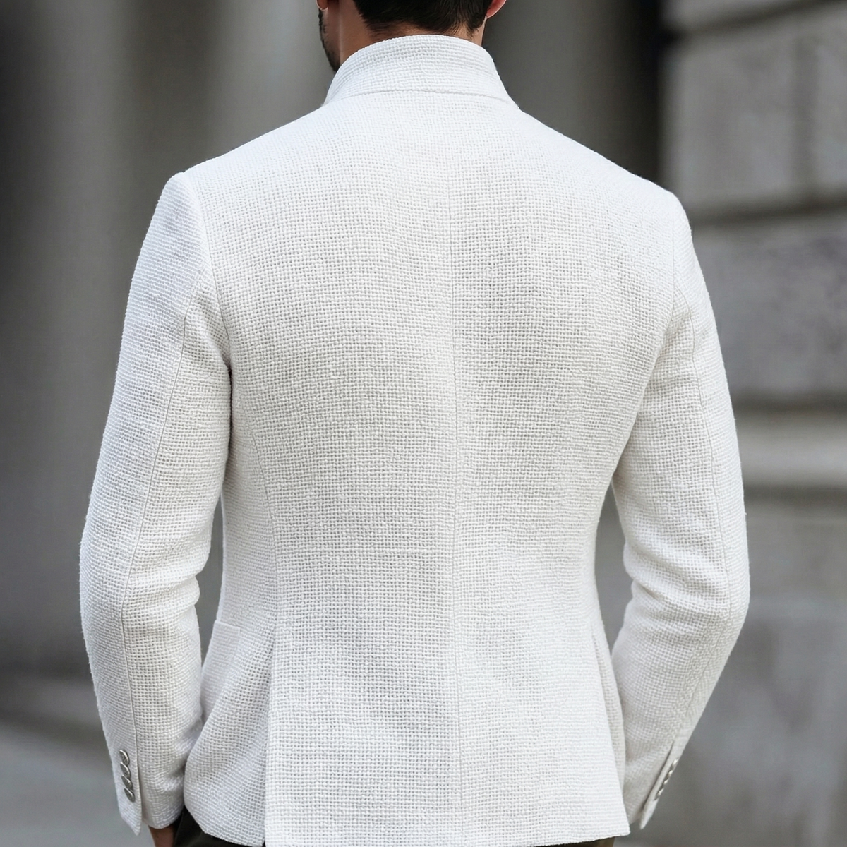 WISEMERE™ | Men's Gold-Button Knit Blazer