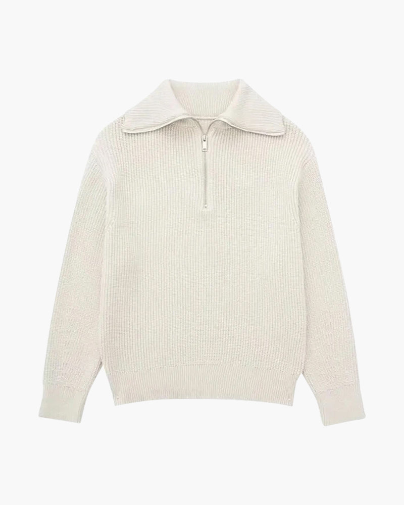 Wisemere | Striped Zip Up Sweater