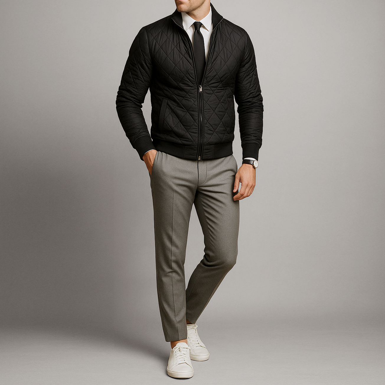 WISEMERE™ | Men's Quilted Zip Cardigan