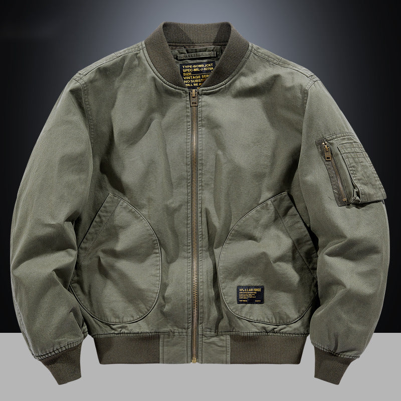 WISEMERE™ | Men's Ribbed-Trim Bomber Jacket