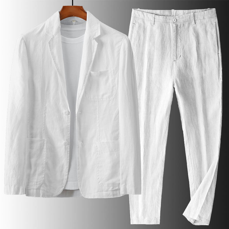 WISEMERE™ | Men's Linen Blazer & Trousers Set