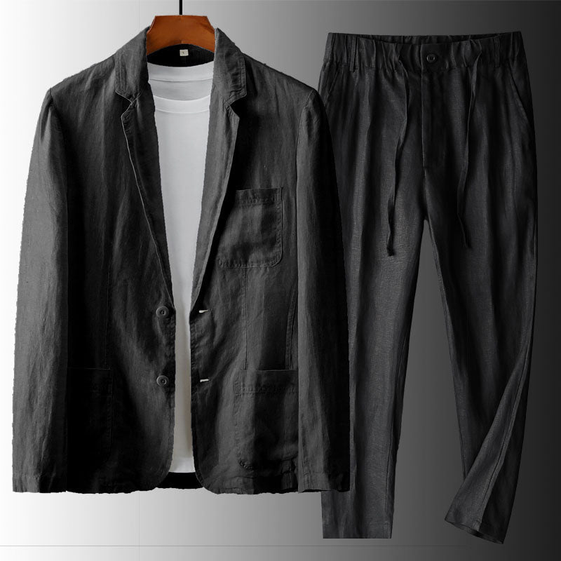 WISEMERE™ | Men's Linen Blazer & Trousers Set