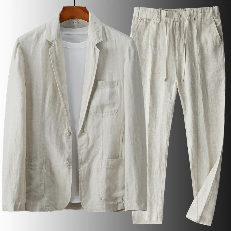 WISEMERE™ | Men's Linen Blazer & Trousers Set