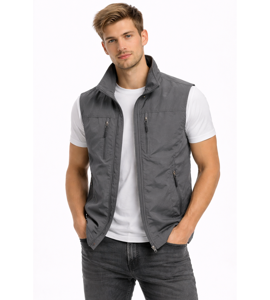 WISEMERE™ | Men's Nylon Zip Vest