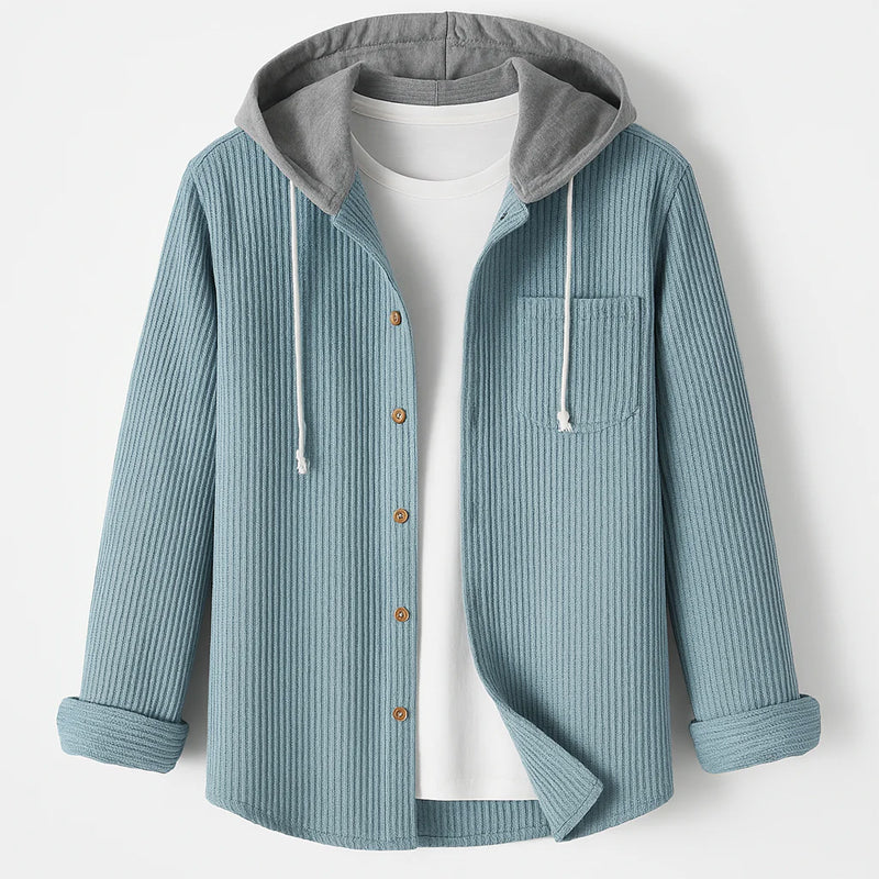 AVANOAH | CORDUROY SHIRT WITH HOOD