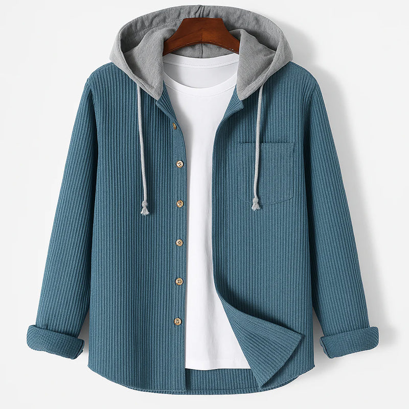 AVANOAH | CORDUROY SHIRT WITH HOOD
