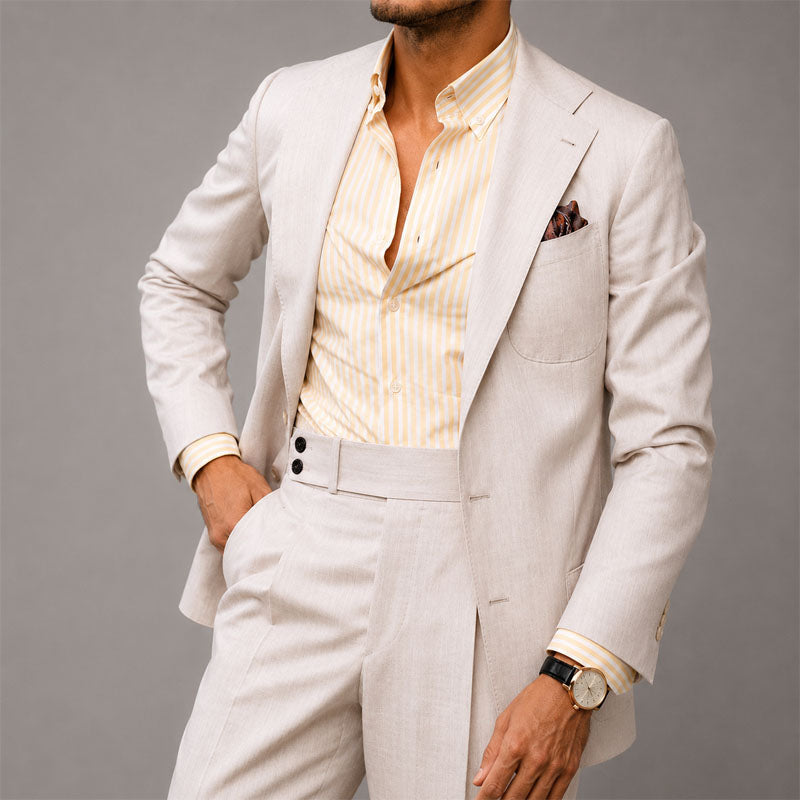 WISEMERE™ | Men's Two-Piece Linen Suit