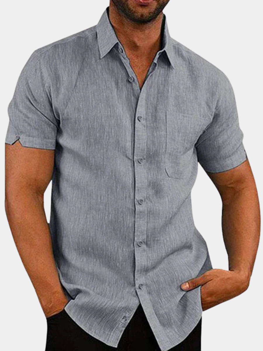 WISEMERE™ | Men's Short-Sleeve Linen Shirt