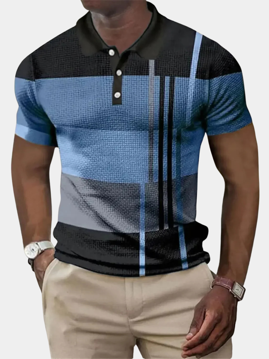 WISEMERE™ | Men's Striped Stretch Polo