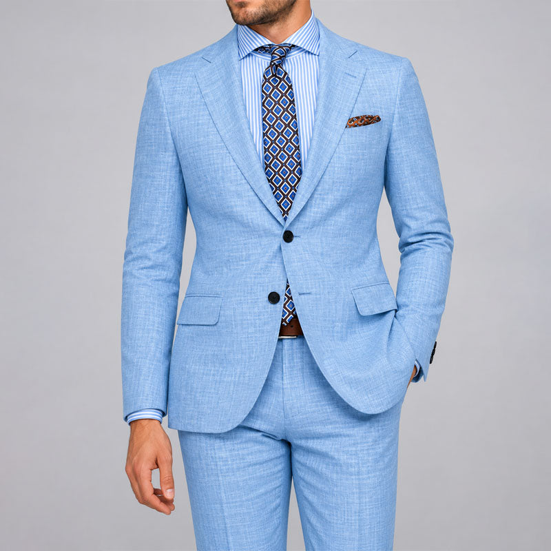 WISEMERE™ | Men's Tailored Linen Two-Piece Suit