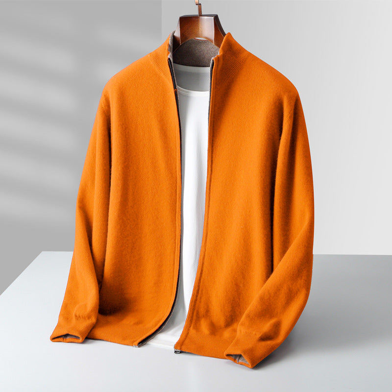 WISEMERE™ | Men's Fine Knit Zip Cardigan