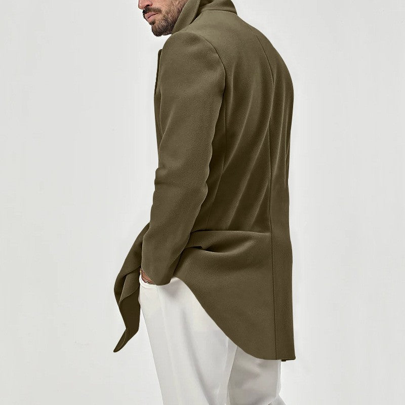 WISEMERE™ | Men's Wool-Blend Lapel Collar Overcoat