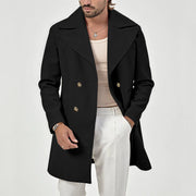 WISEMERE™ | Men's Wool-Blend Lapel Collar Overcoat