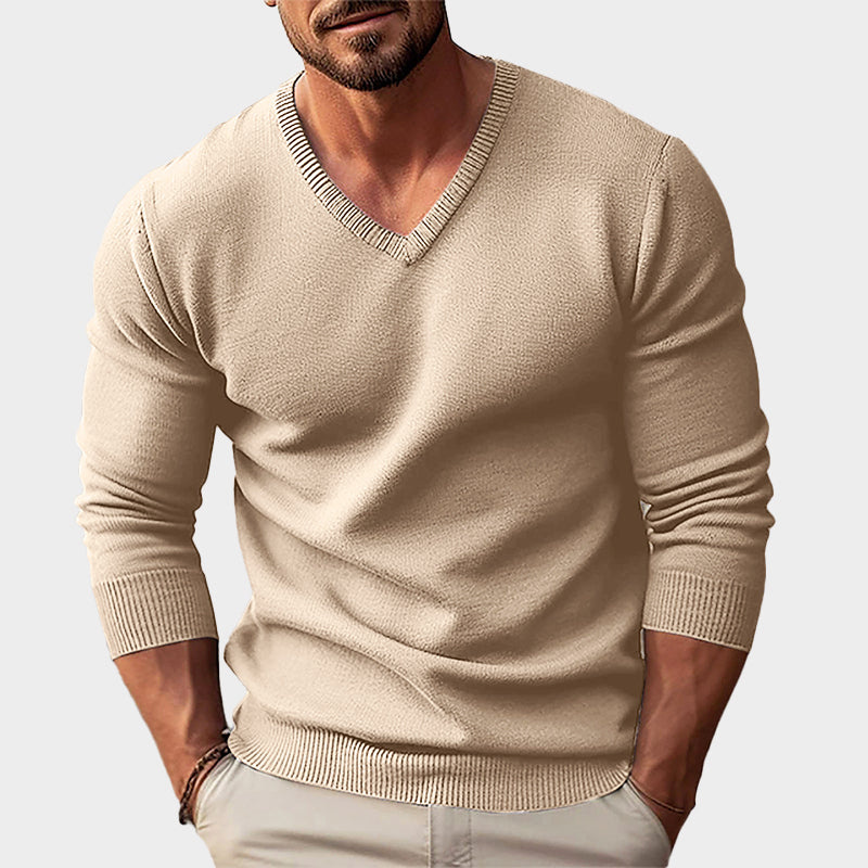 WISEMERE™ | Men's Acrylic V-Neck Knit