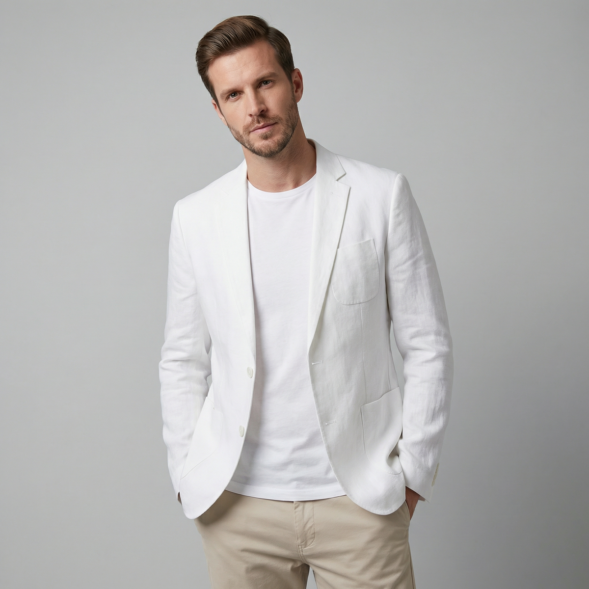WISEMERE™ | Men's Two-Button Linen Blazer