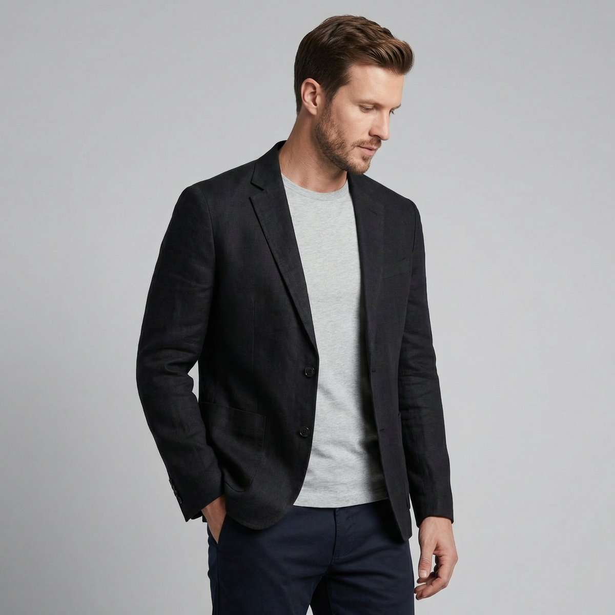 WISEMERE™ | Men's Two-Button Linen Blazer