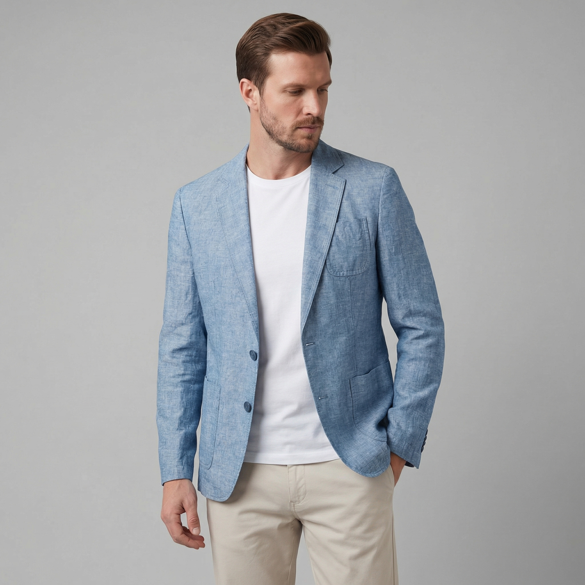 WISEMERE™ | Men's Two-Button Linen Blazer
