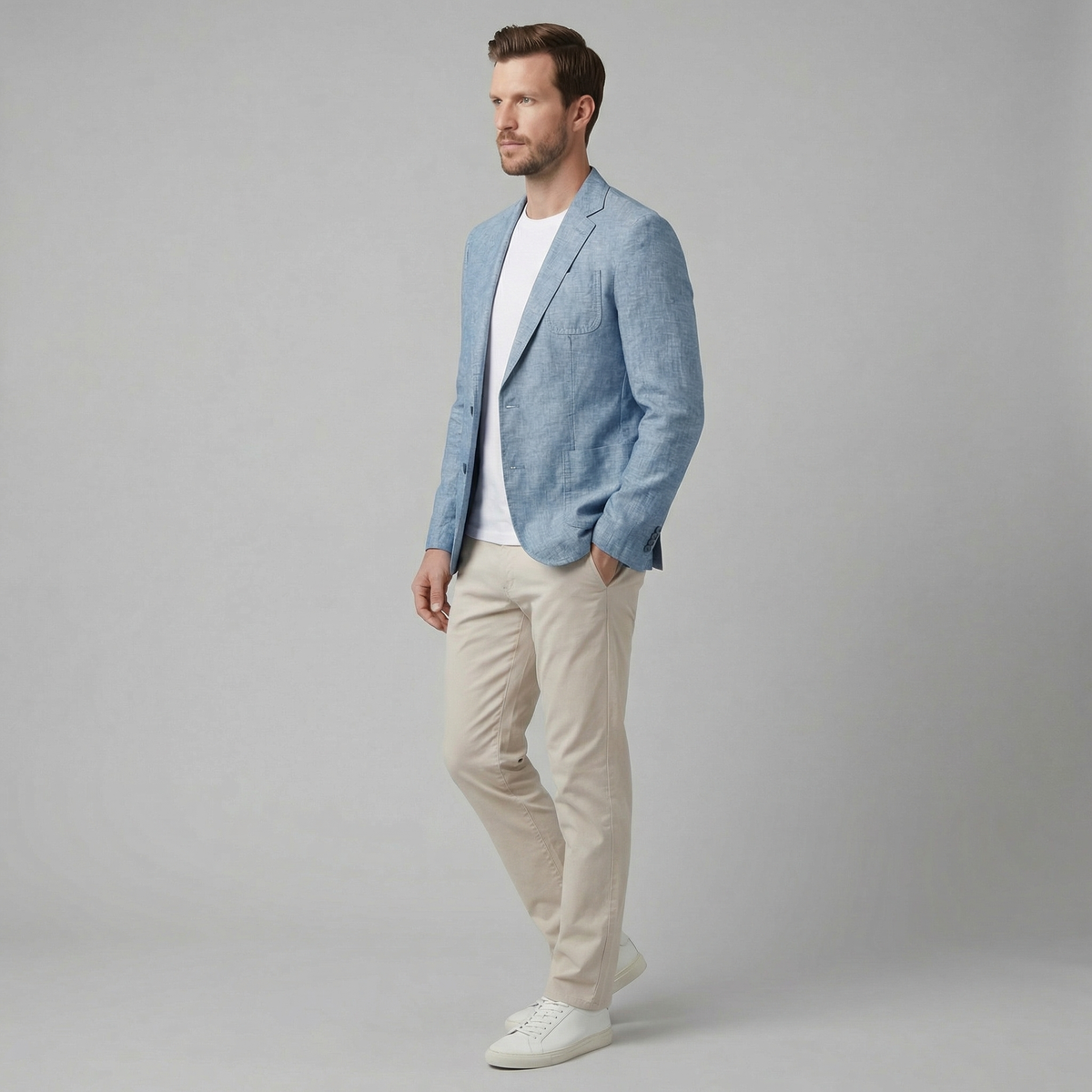 WISEMERE™ | Men's Two-Button Linen Blazer
