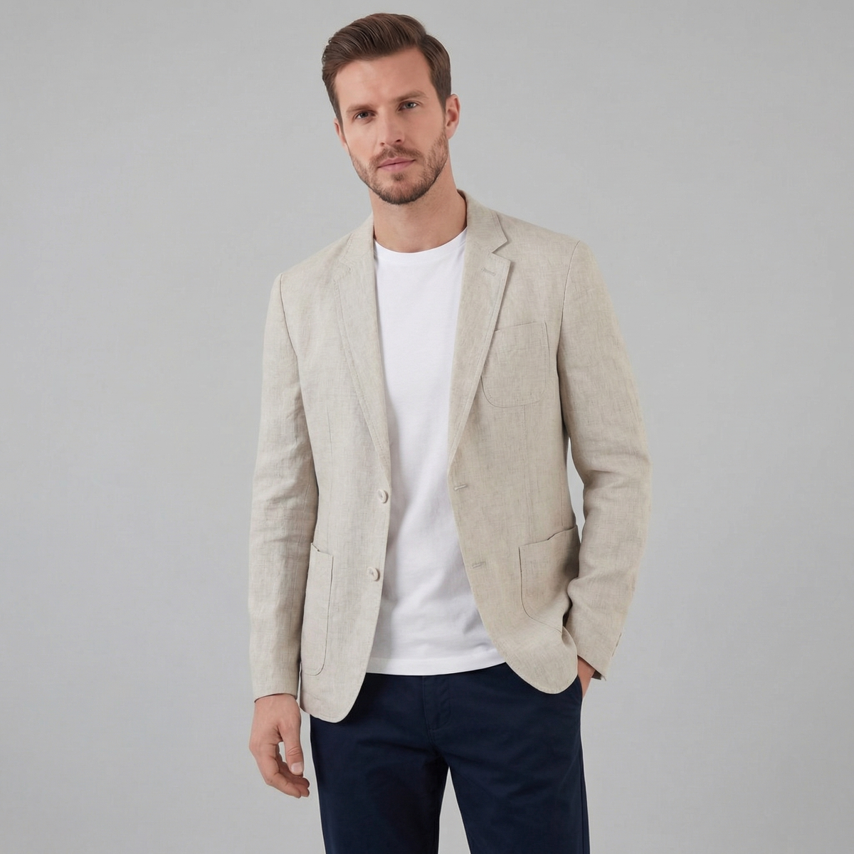 WISEMERE™ | Men's Two-Button Linen Blazer
