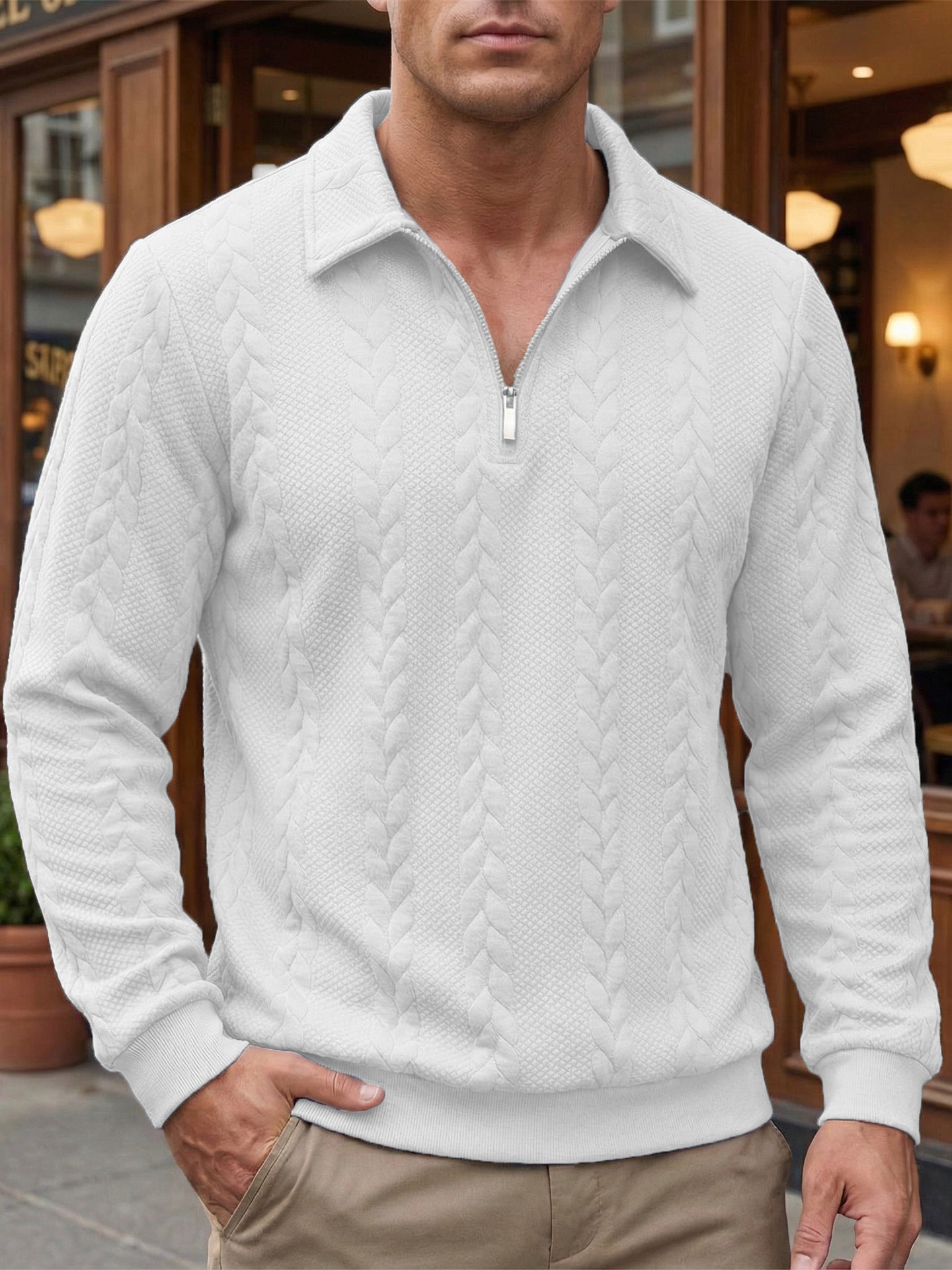 AVANOAH | ELEGANT HALF-ZIP POLO FOR MEN