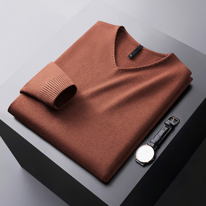 WISEMERE | V-NECK SWEATER IN PREMIUM FIBERS FOR MEN