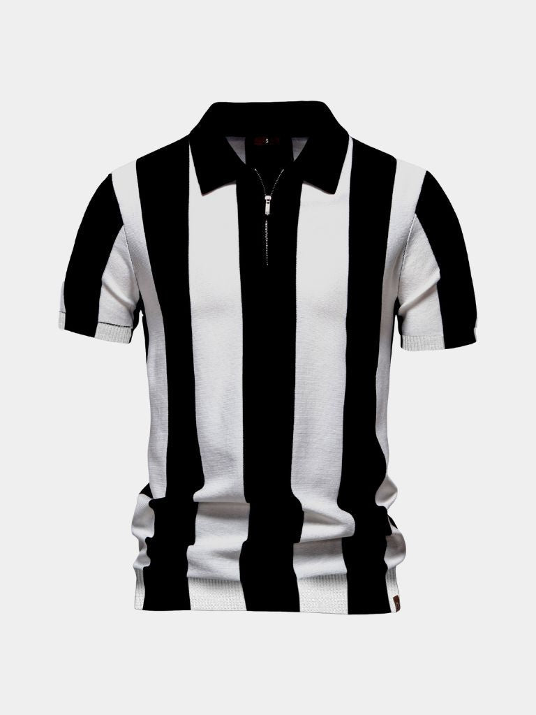 WISEMERE™ | Striped Zip Polo